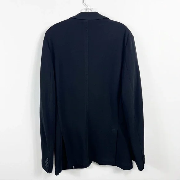 Canali Travel Knit Solid Black Sportcoat Suit Jacket Blazer Size 42 NWT